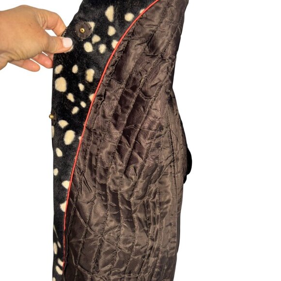 Anthropologie Elevenses size 6 Snowlake “Draconid Coat” Faux Fur Collar Jacket - Picture 7 of 12